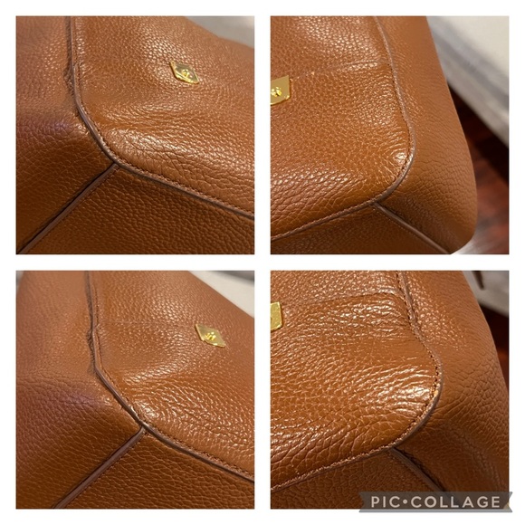 Lauren Ralph Lauren $498 Pebble Leather Doublr Zip  Hobo Shoulder Bag - Picture 8 of 17